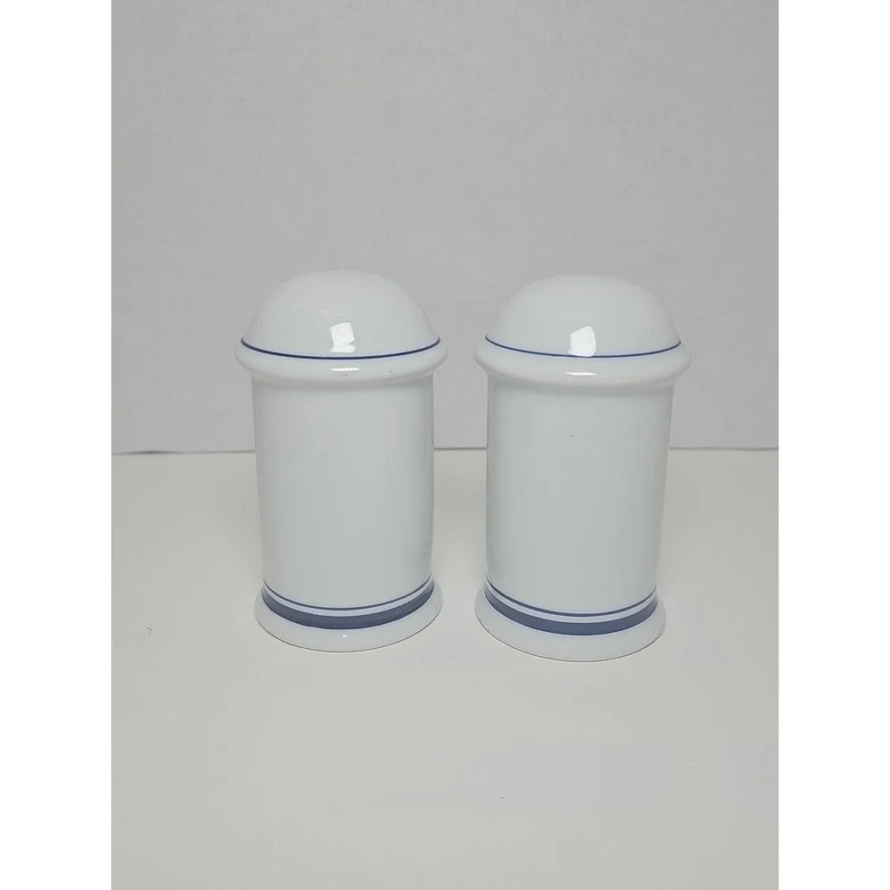 DANSK SALT‎ & PEPPER SHAKERS CHRISTIANSHAVN BLUE WHITE